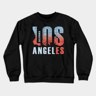 Los Andeles (LA) California city map typography-1850 Crewneck Sweatshirt